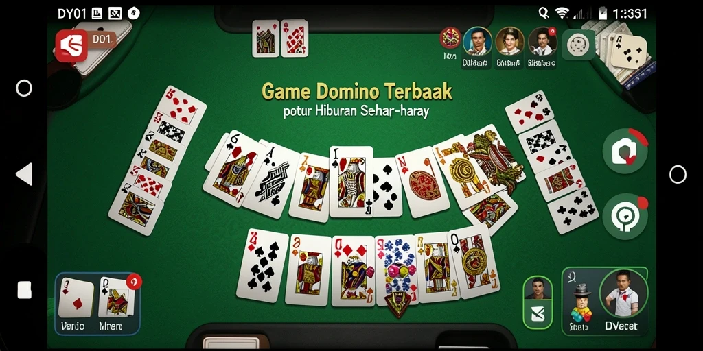 Tampilan gameplay DY01 yang seru dan interaktif saat bermain Domino.