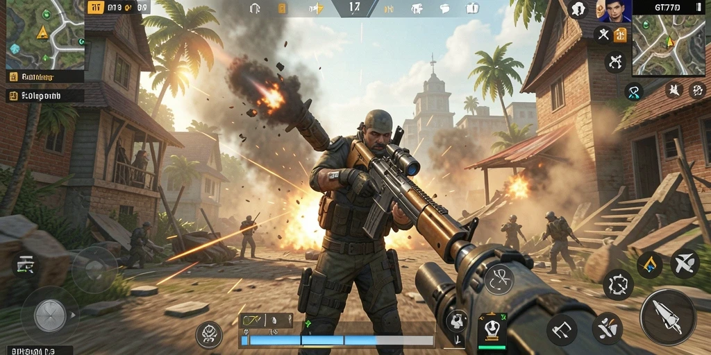 Screenshot GT777 menampilkan aksi mendebarkan dalam gameplay TPS.