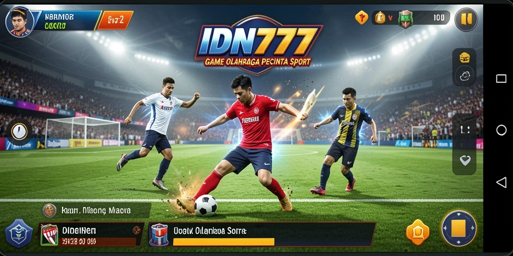 Screenshot gameplay IDN777 dengan tampilan aksi olahraga yang dinamis.