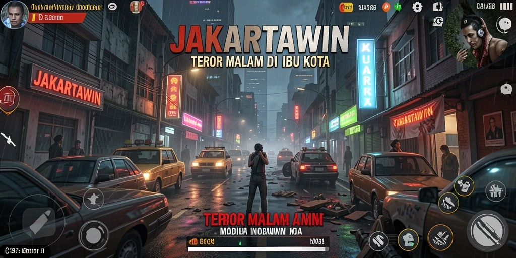 Screenshot menampilkan pemain menghadapi makhluk menyeramkan di dalam bayang-bayang Jakarta.