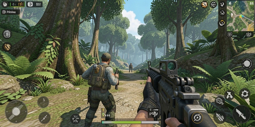 Tampilan seru dari gameplay PP444 yang mendebarkan.